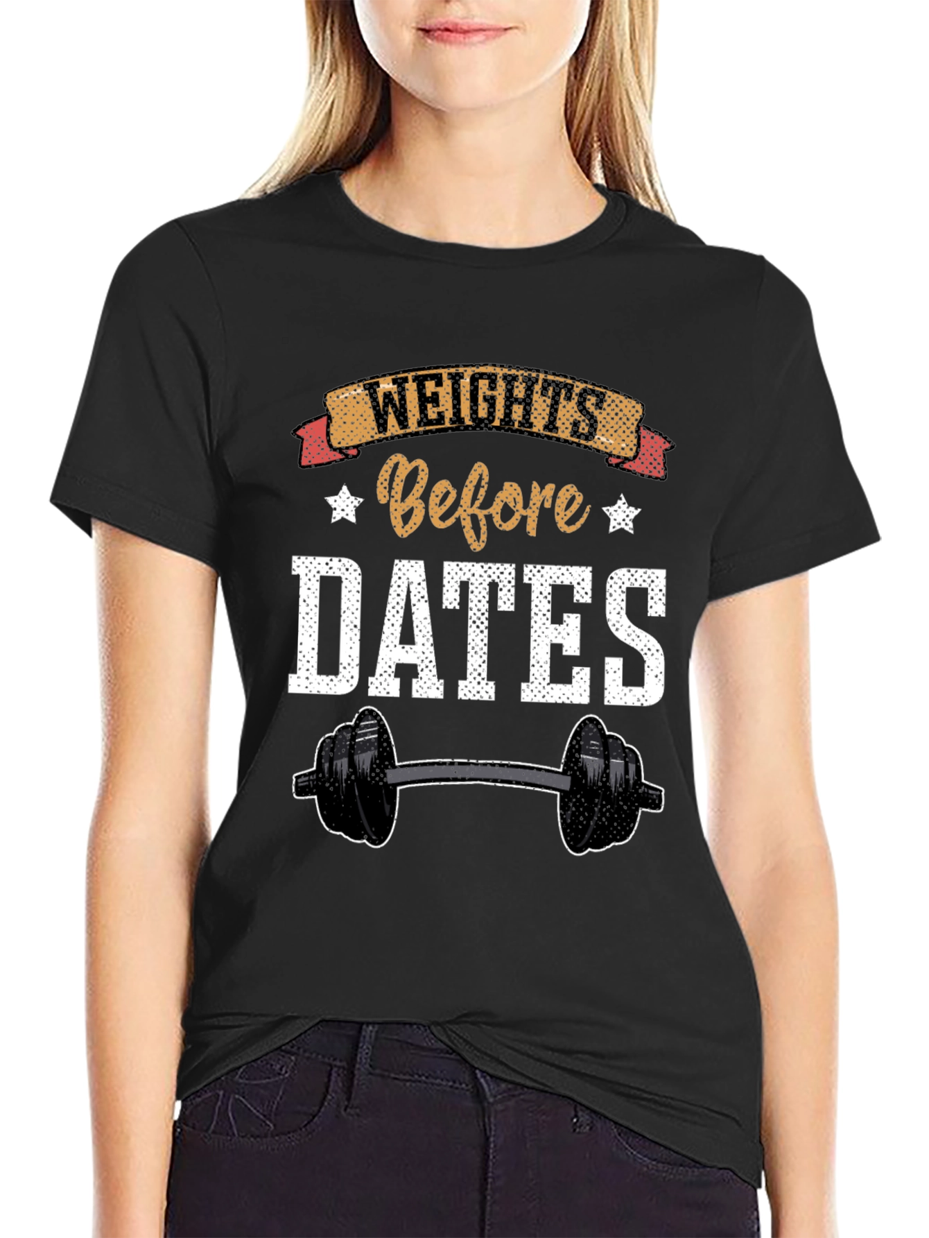 Weights Before Dates Graphic Tee - Gym Workout Shirt