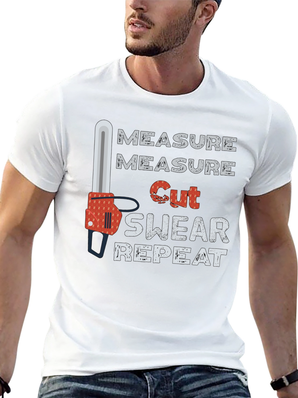 Measure Cut Swear Repeat T-Shirt