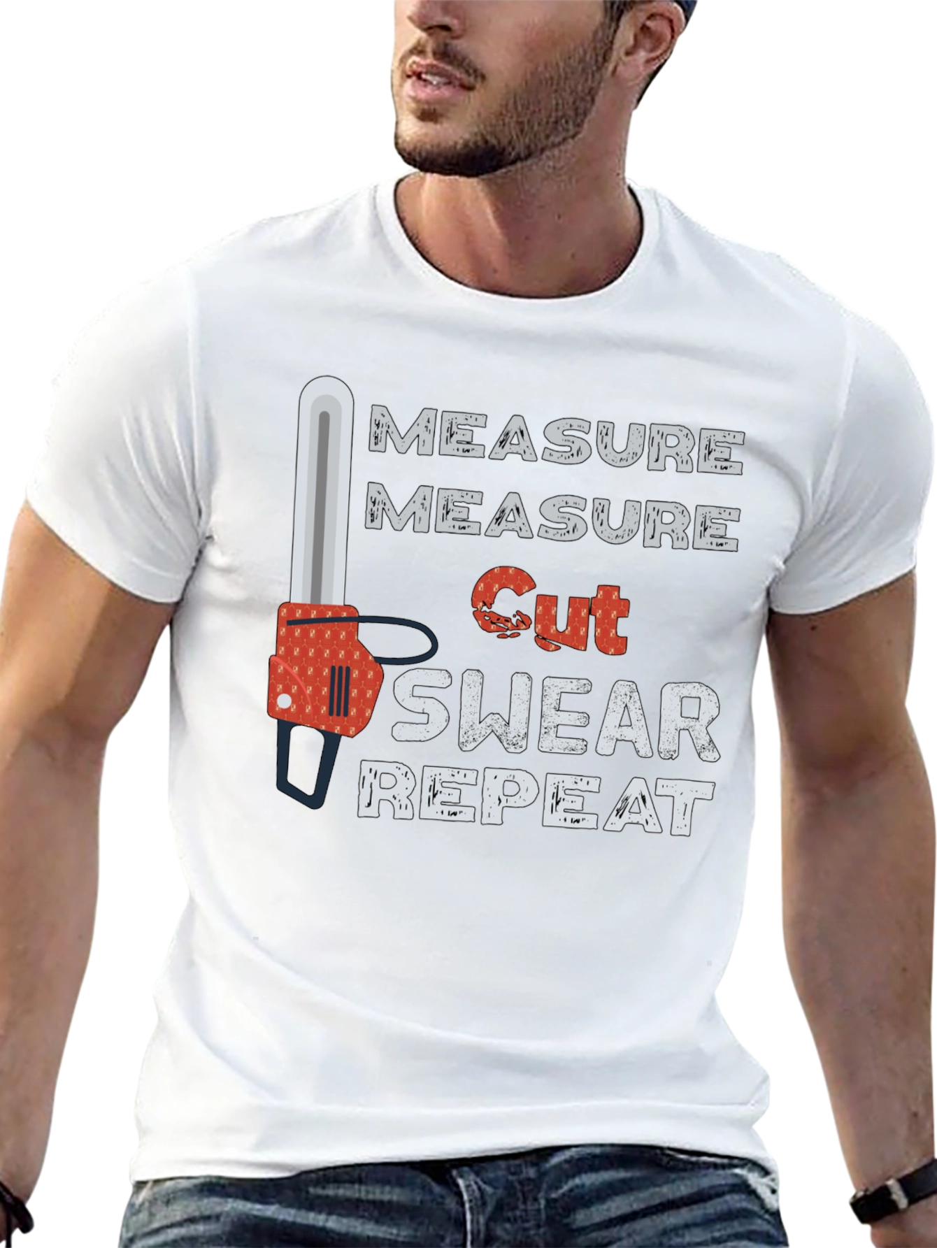 Measure Cut Swear Repeat T-Shirt