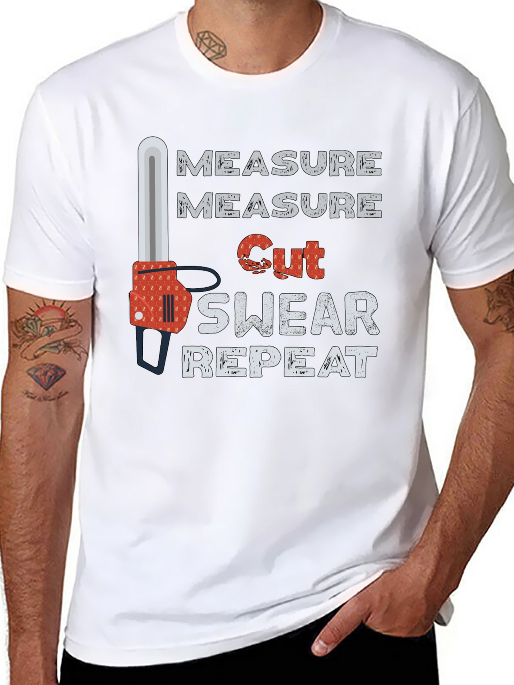 Measure Cut Swear Repeat T-Shirt