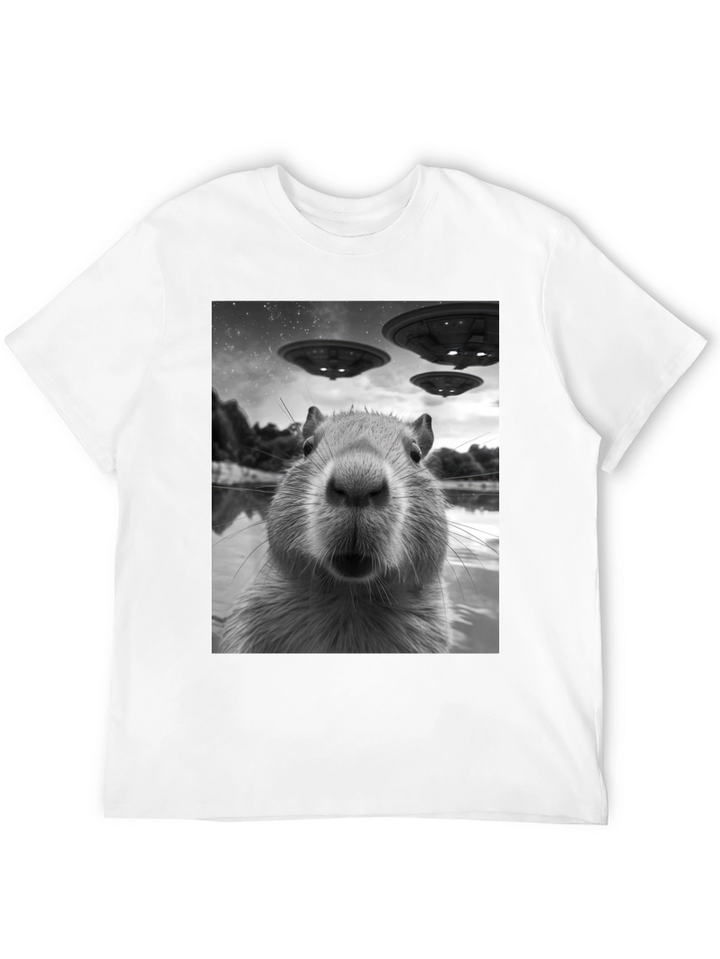 Capybara UFO Graphic Tee - Black
