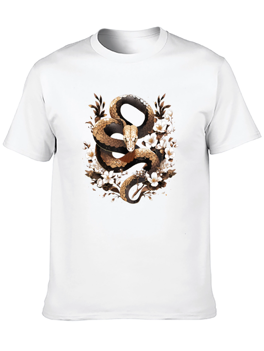 Snake & Flowers Graphic Tee