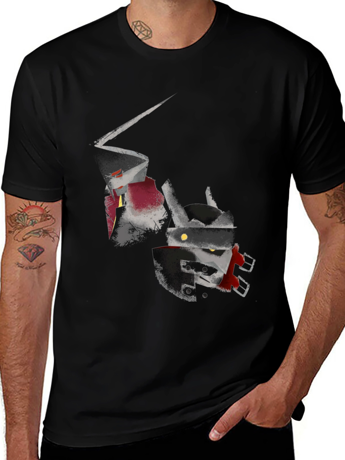 Abstract Robot Graphic T-Shirt