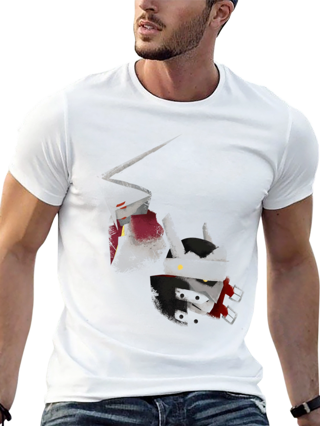 Abstract Robot Graphic T-Shirt