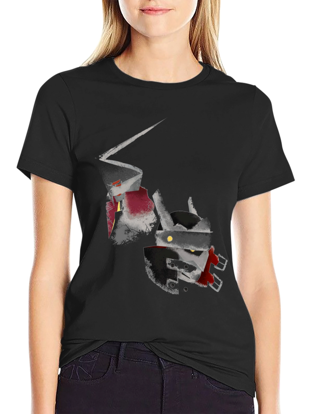 Abstract Robot Graphic T-Shirt