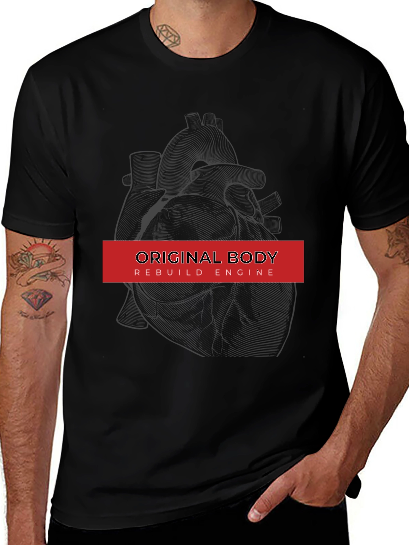 Original Body Rebuild Engine Graphic Tee