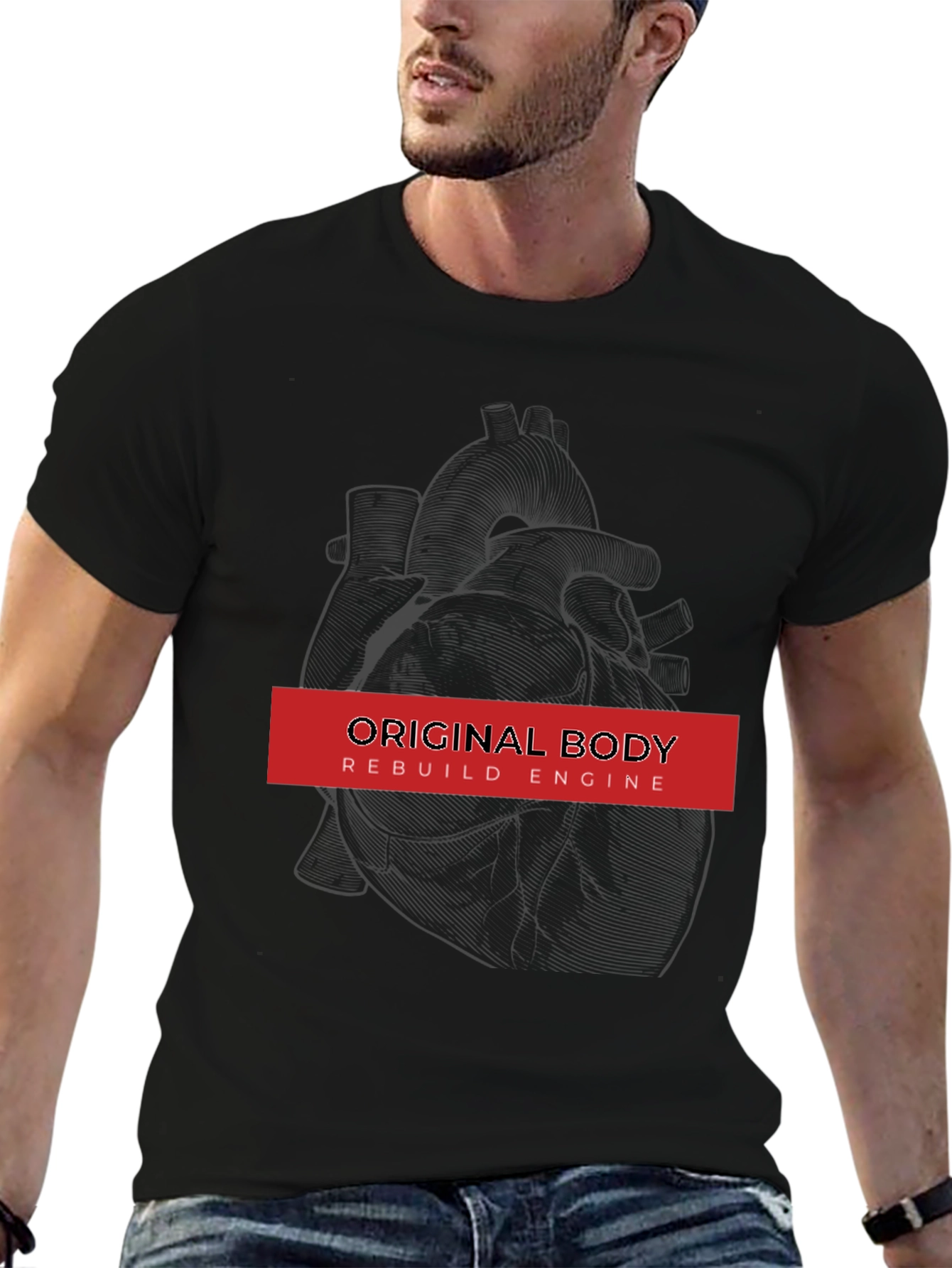 Original Body Rebuild Engine Graphic Tee