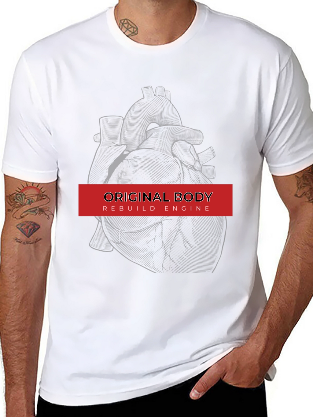 Original Body Rebuild Engine Graphic Tee