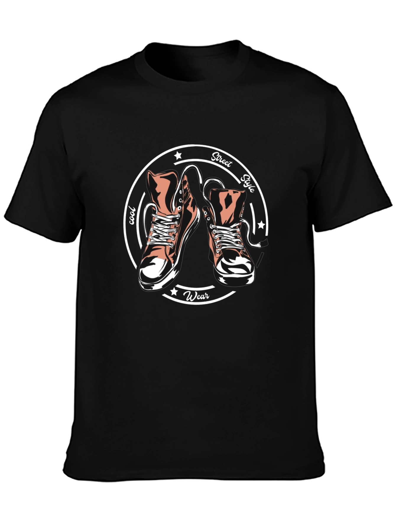 Cool Street Style T-Shirt with Sneaker Graphic