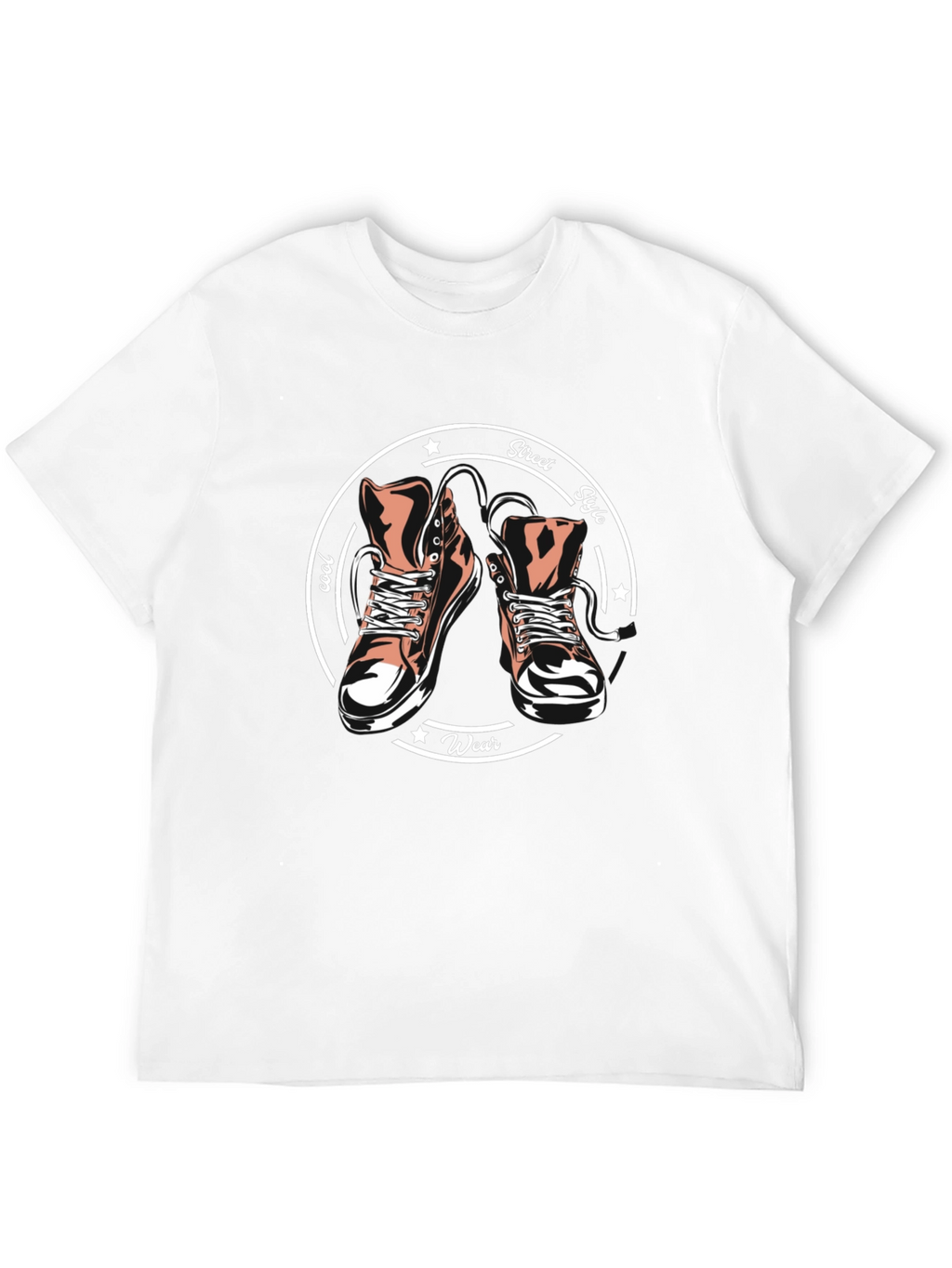 Cool Street Style T-Shirt with Sneaker Graphic
