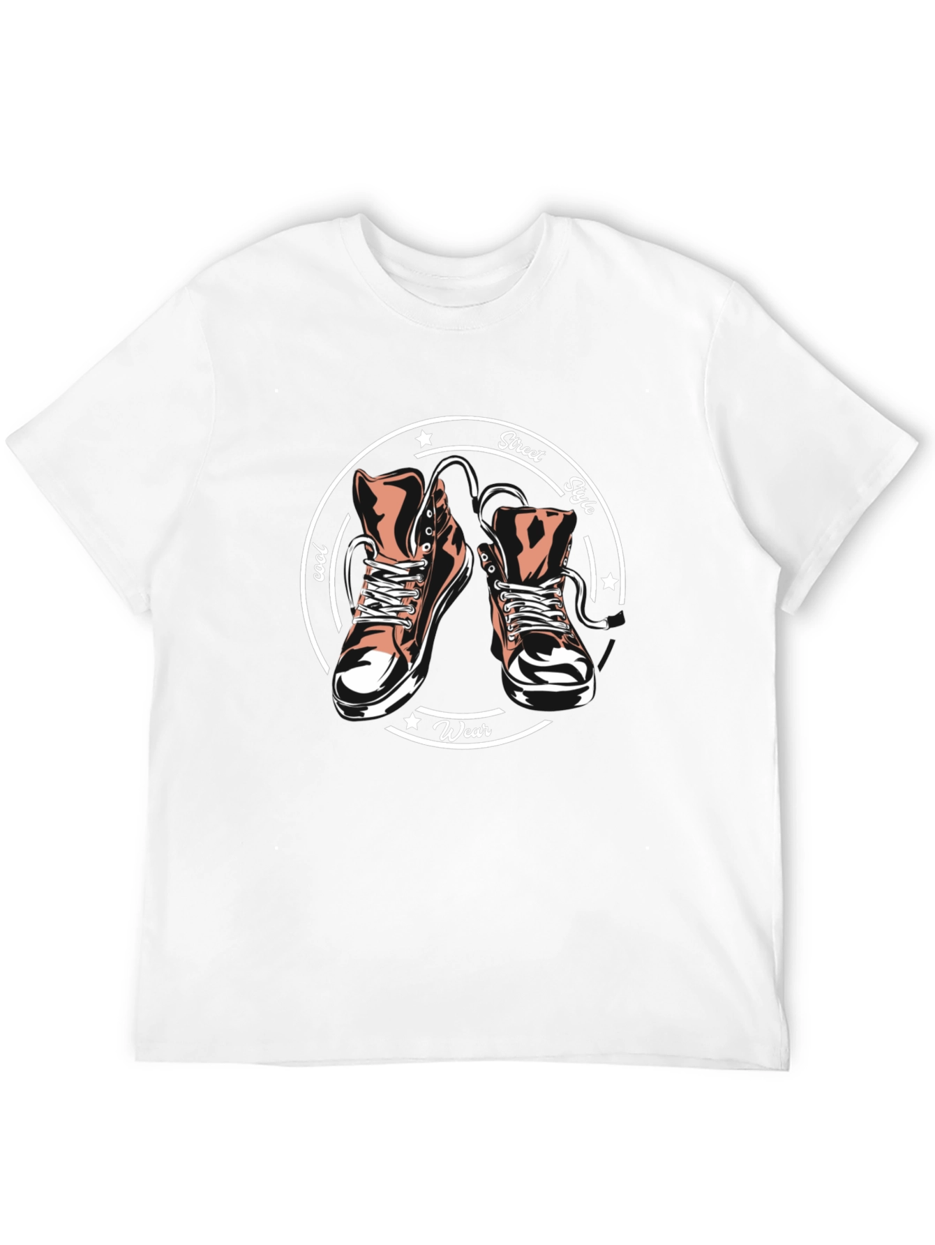 Cool Street Style T-Shirt with Sneaker Graphic