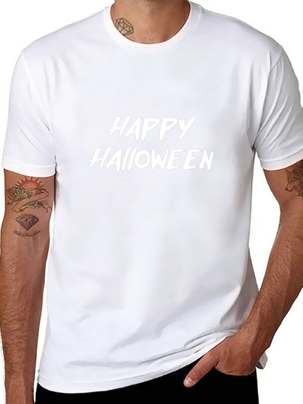 Happy Halloween Graphic Black T-Shirt