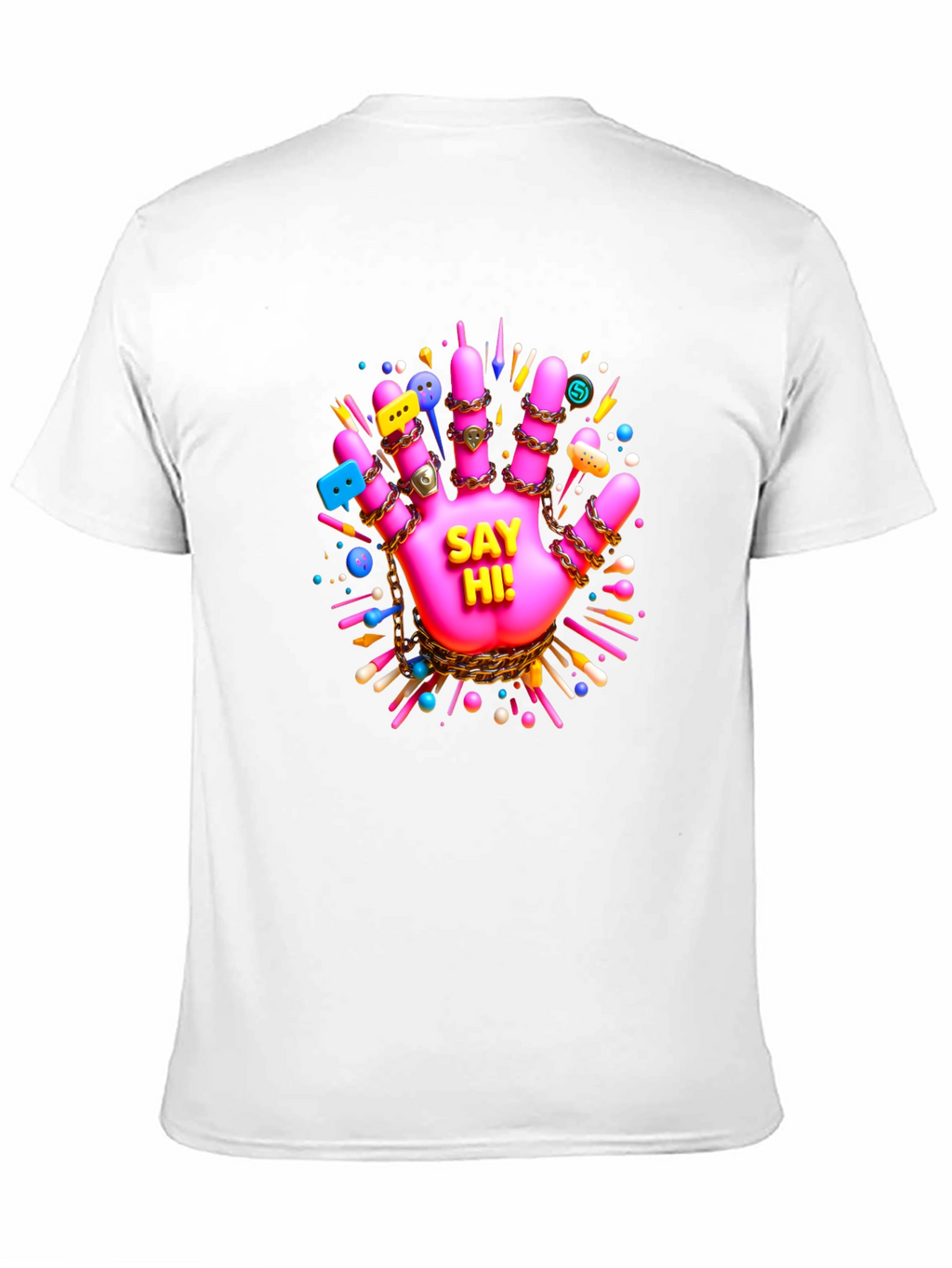 Say Hi! Funky Hand Graphic Tee