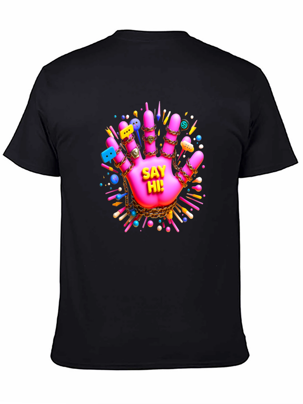 Say Hi! Funky Hand Graphic Tee