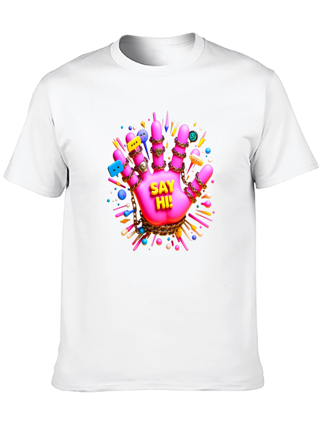 Say Hi! Funky Hand Graphic Tee