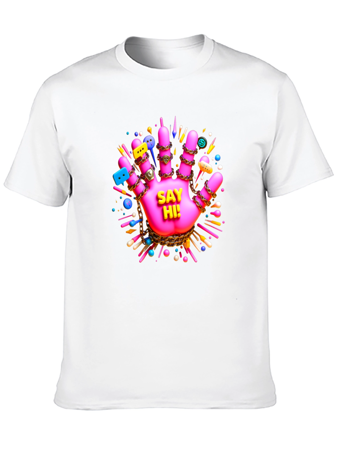 Say Hi! Funky Hand Graphic Tee