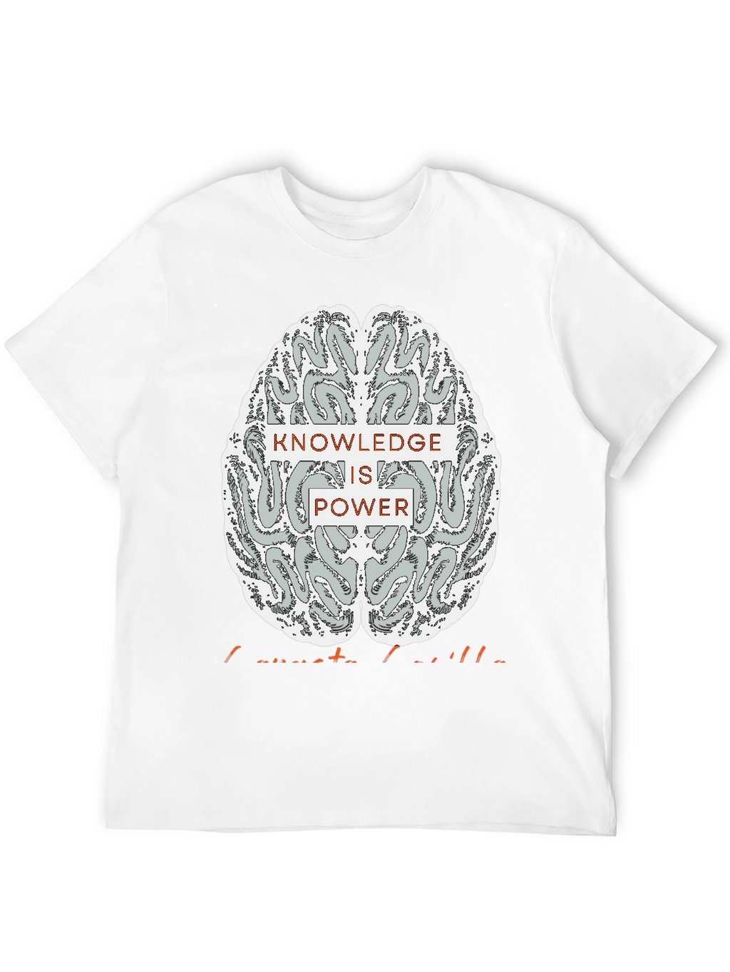 Knowledge is Power Brain Graphic Tee - Black