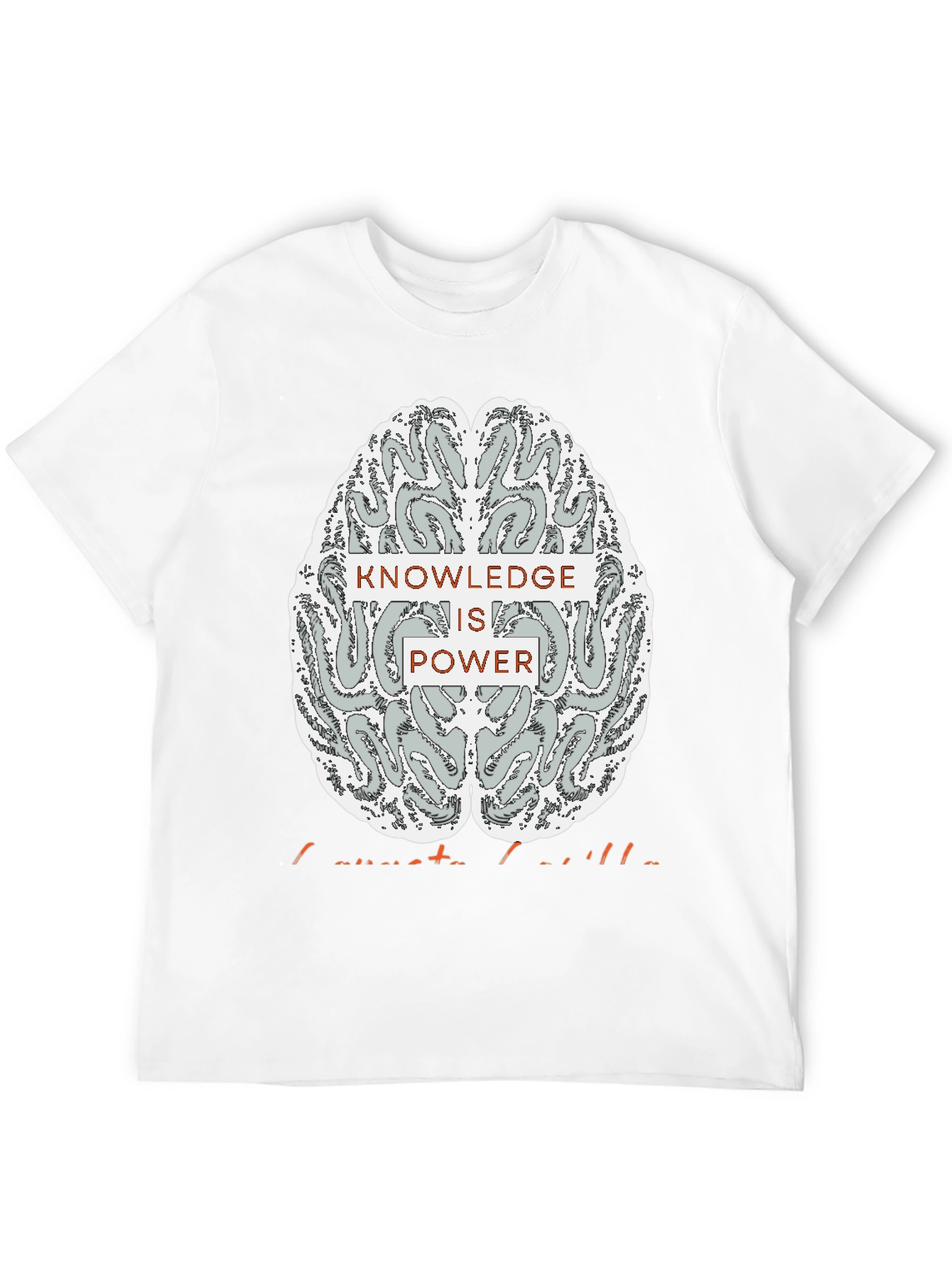 Knowledge is Power Brain Graphic Tee - Black