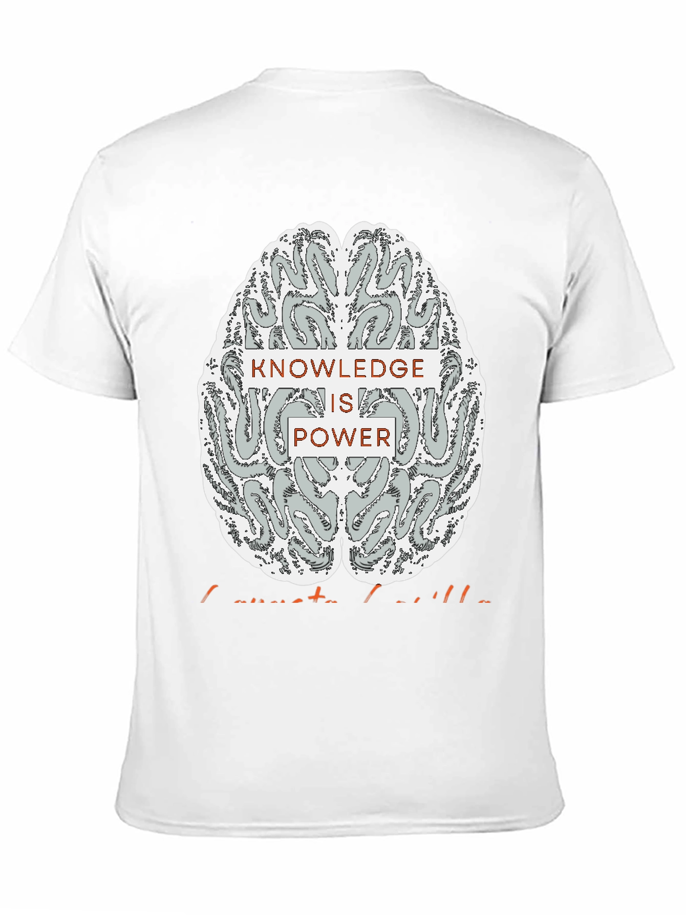 Knowledge is Power Brain Graphic Tee - Black