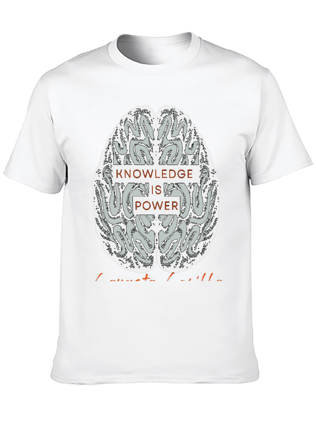 Knowledge is Power Brain Graphic Tee - Black