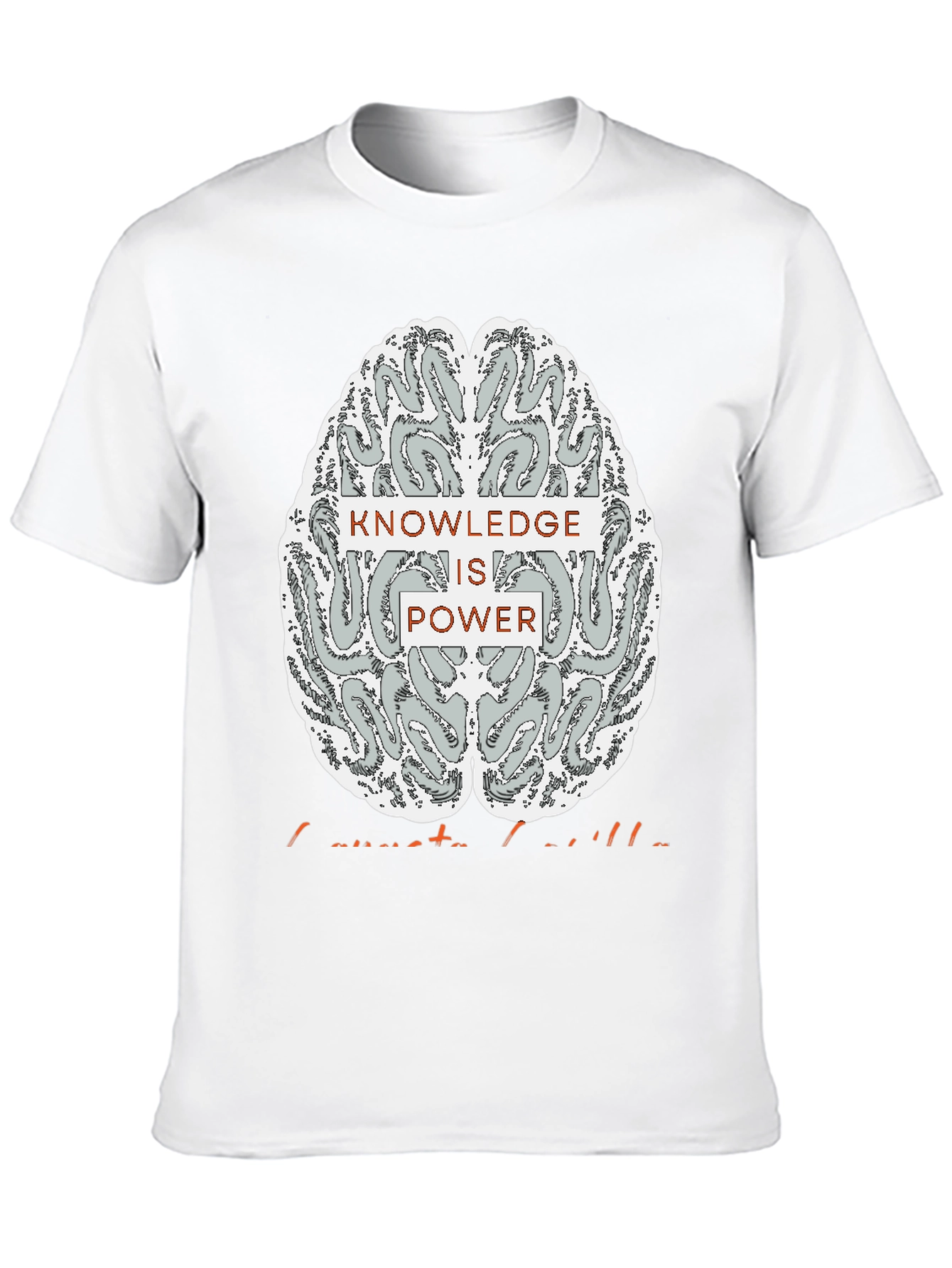 Knowledge is Power Brain Graphic Tee - Black