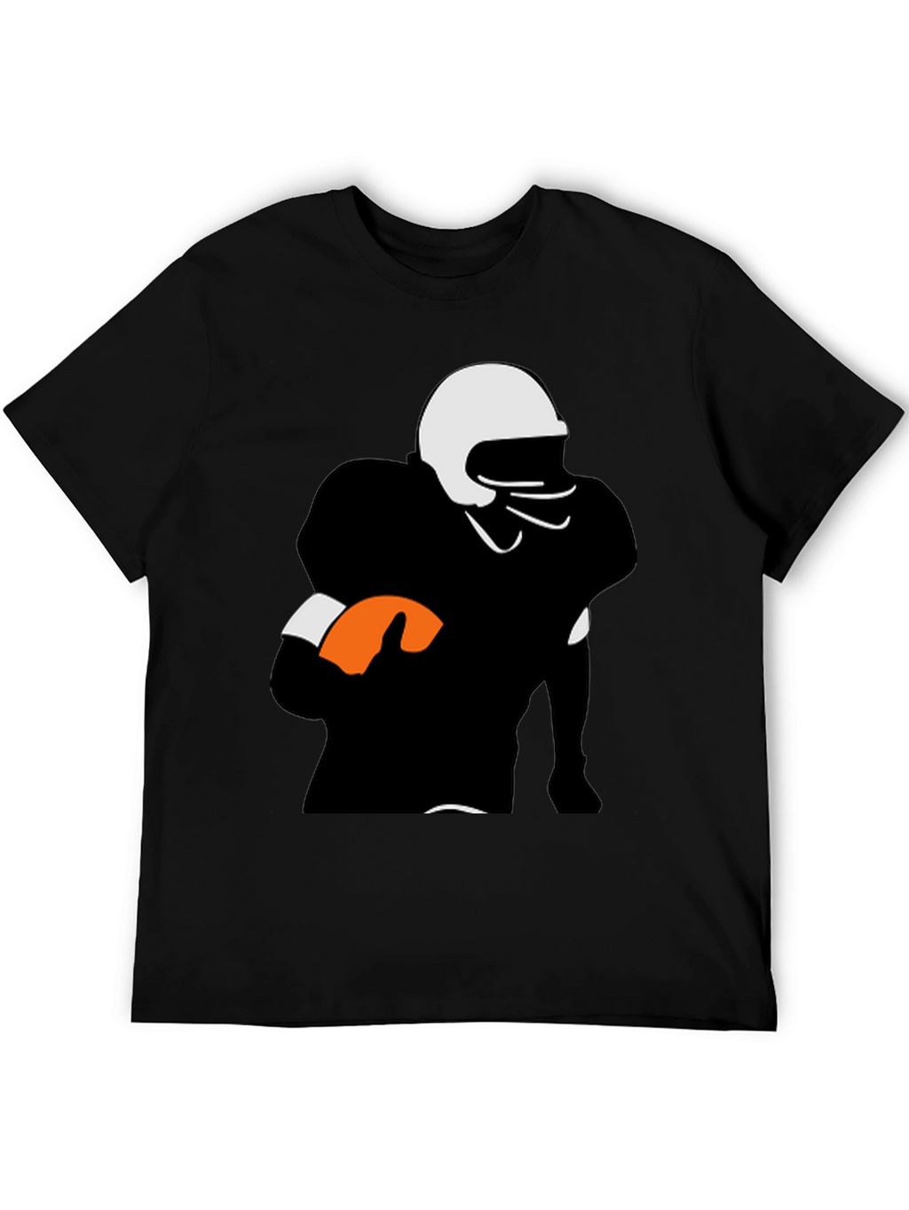 Football Player Graphic Tee - Black Casual Shirt