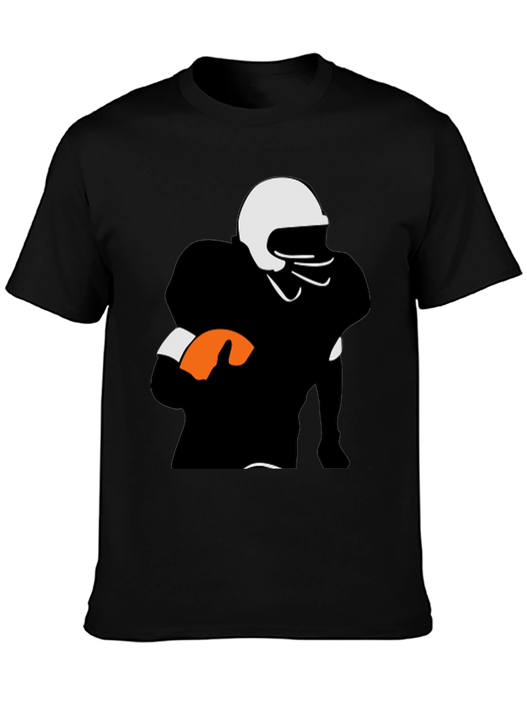 Football Player Graphic Tee - Black Casual Shirt