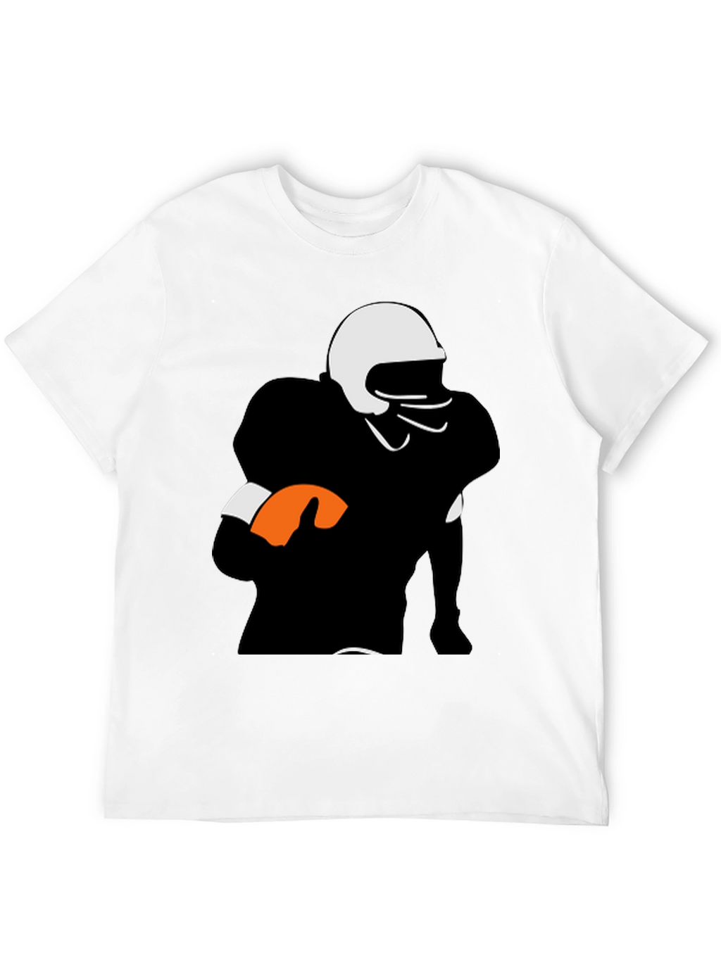 Football Player Graphic Tee - Black Casual Shirt