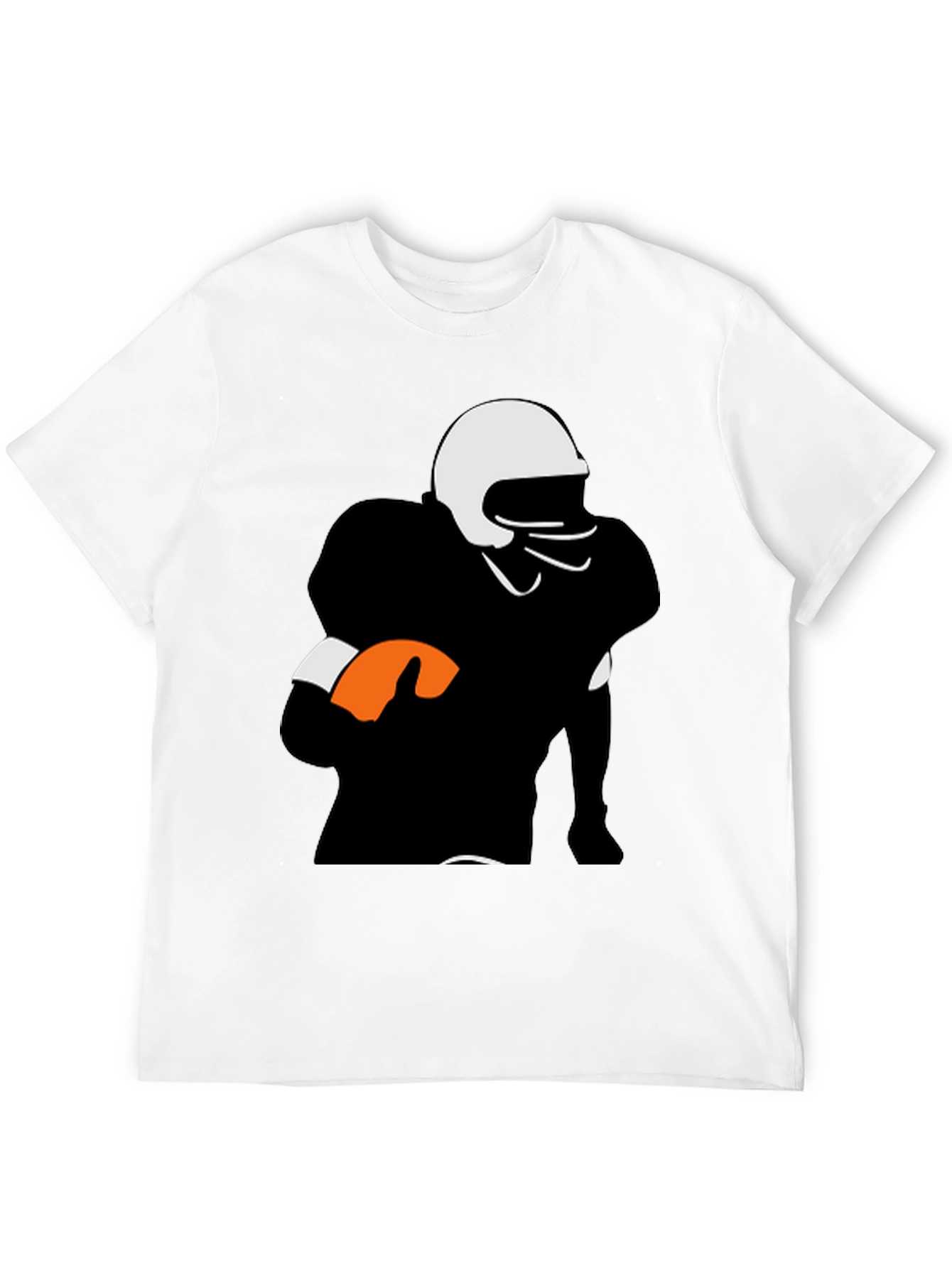 Football Player Graphic Tee - Black Casual Shirt