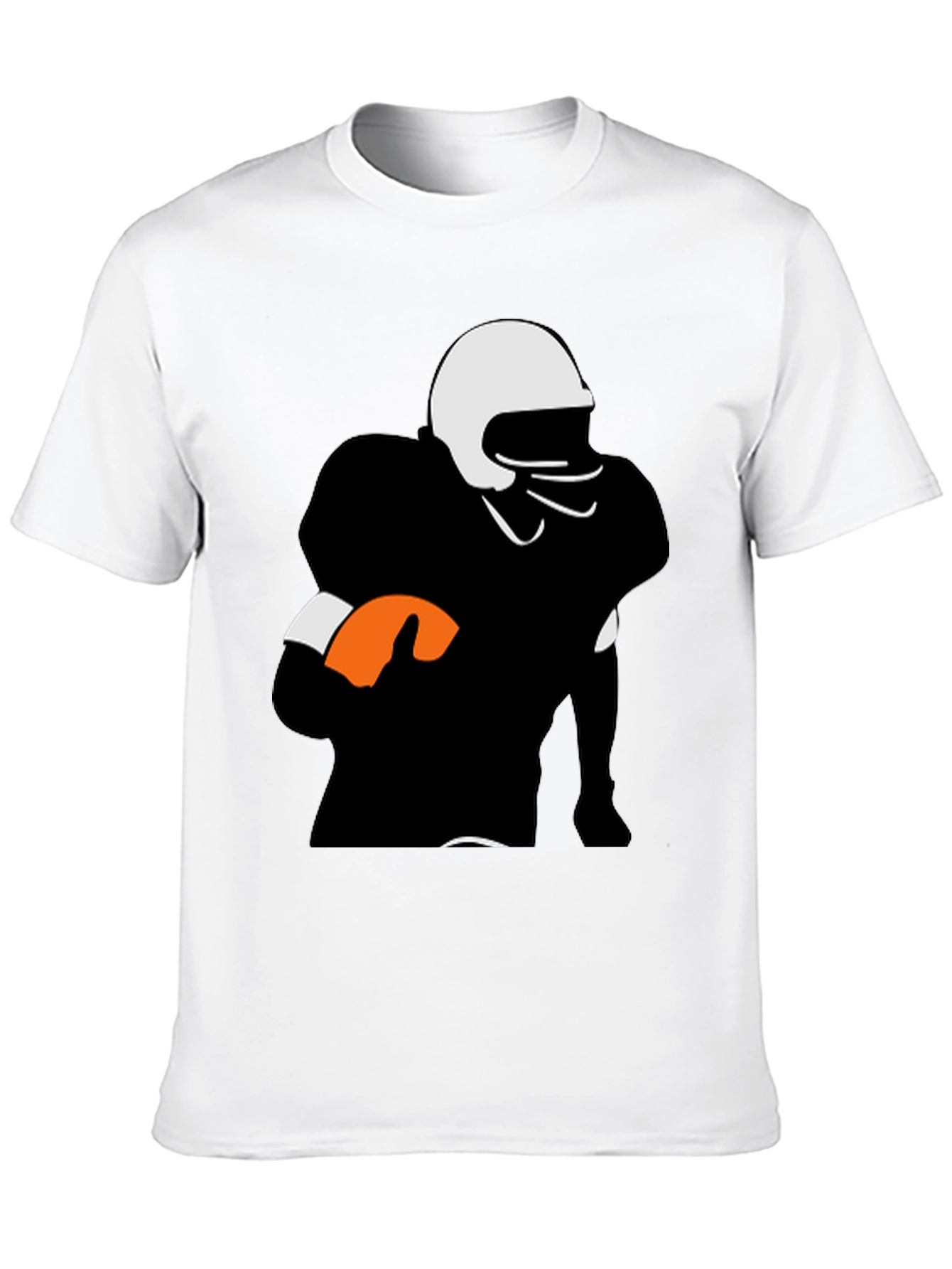 Football Player Graphic Tee - Black Casual Shirt