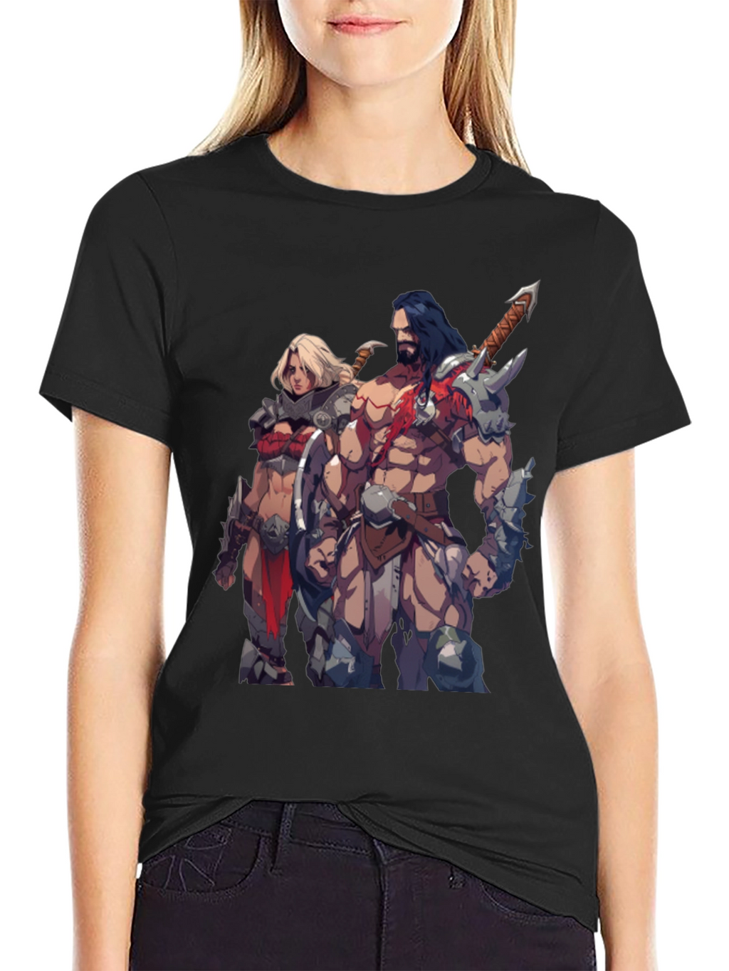 Fantasy Warriors Black T-Shirt