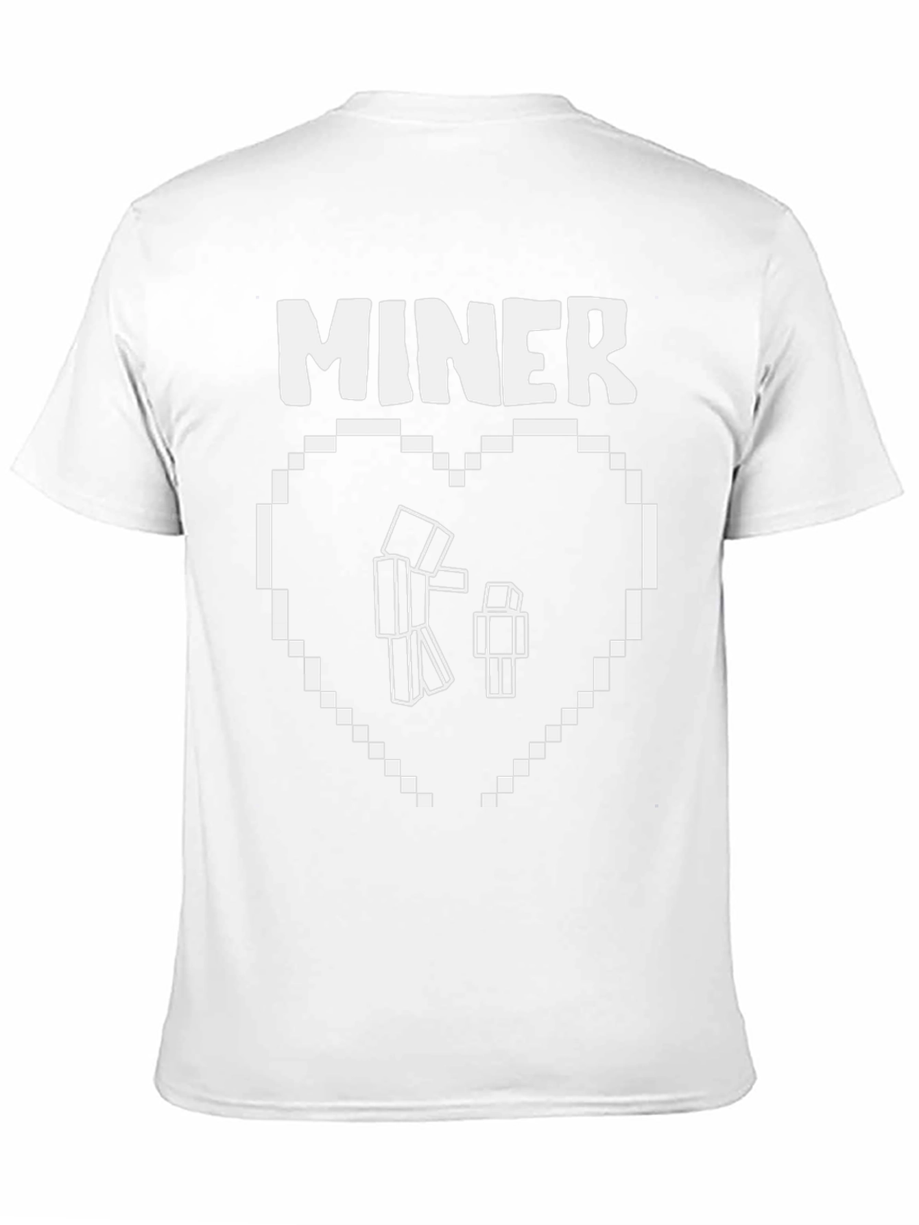 Minecraft Miner Heart Black T-Shirt