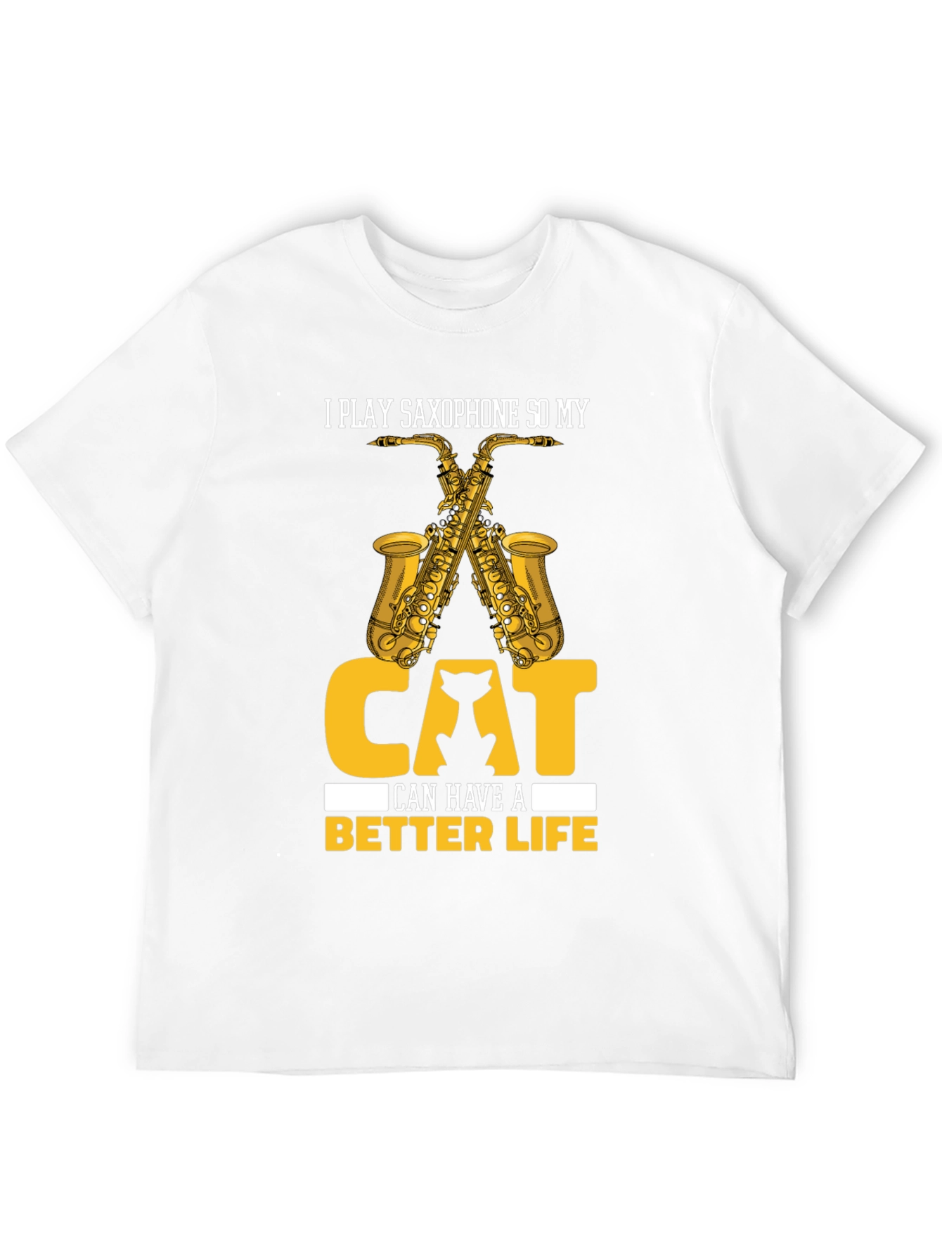 Saxophone Cat Lover T-Shirt - Musician Life