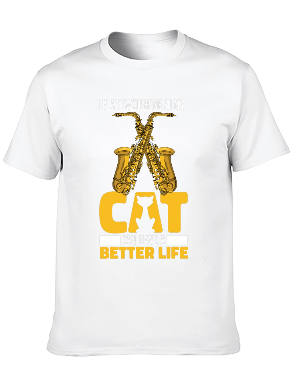 Saxophone Cat Lover T-Shirt - Musician Life