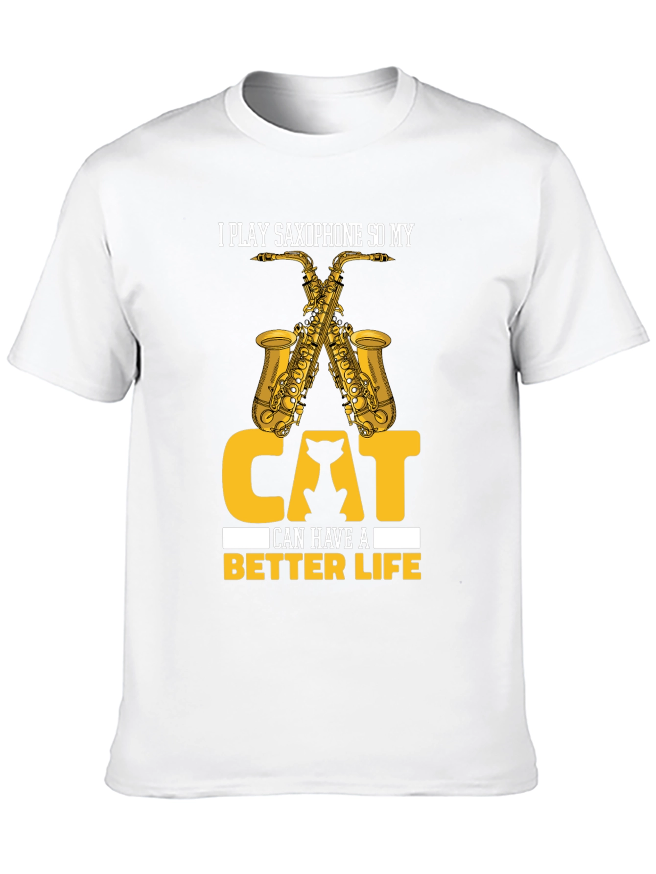 Saxophone Cat Lover T-Shirt - Musician Life