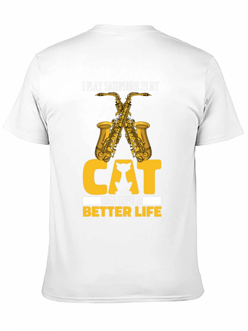 Saxophone Cat Lover T-Shirt - Musician Life