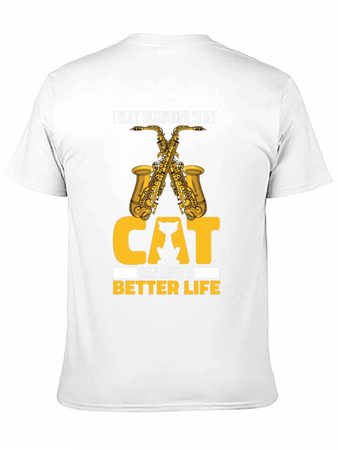 Saxophone Cat Lover T-Shirt - Musician Life