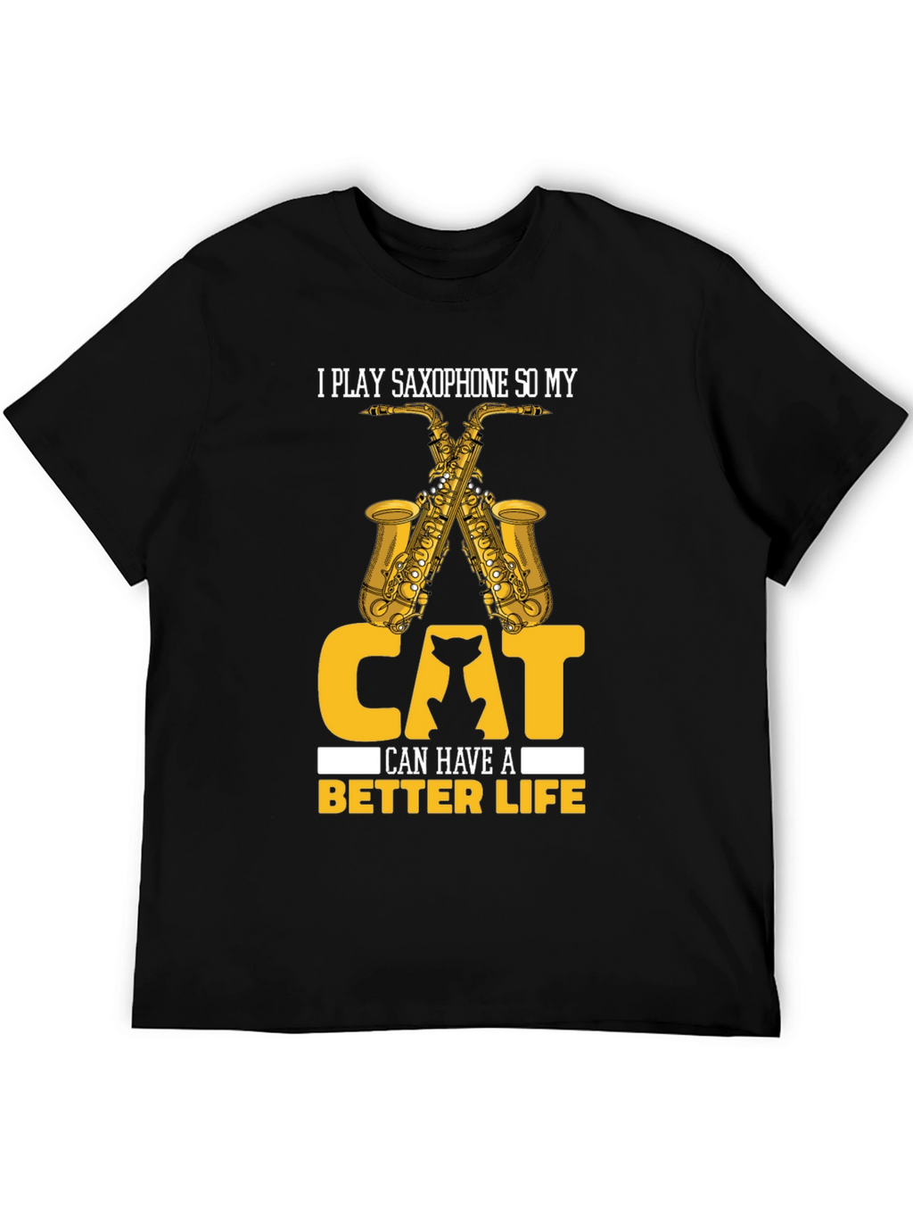 Saxophone Cat Lover T-Shirt - Musician Life
