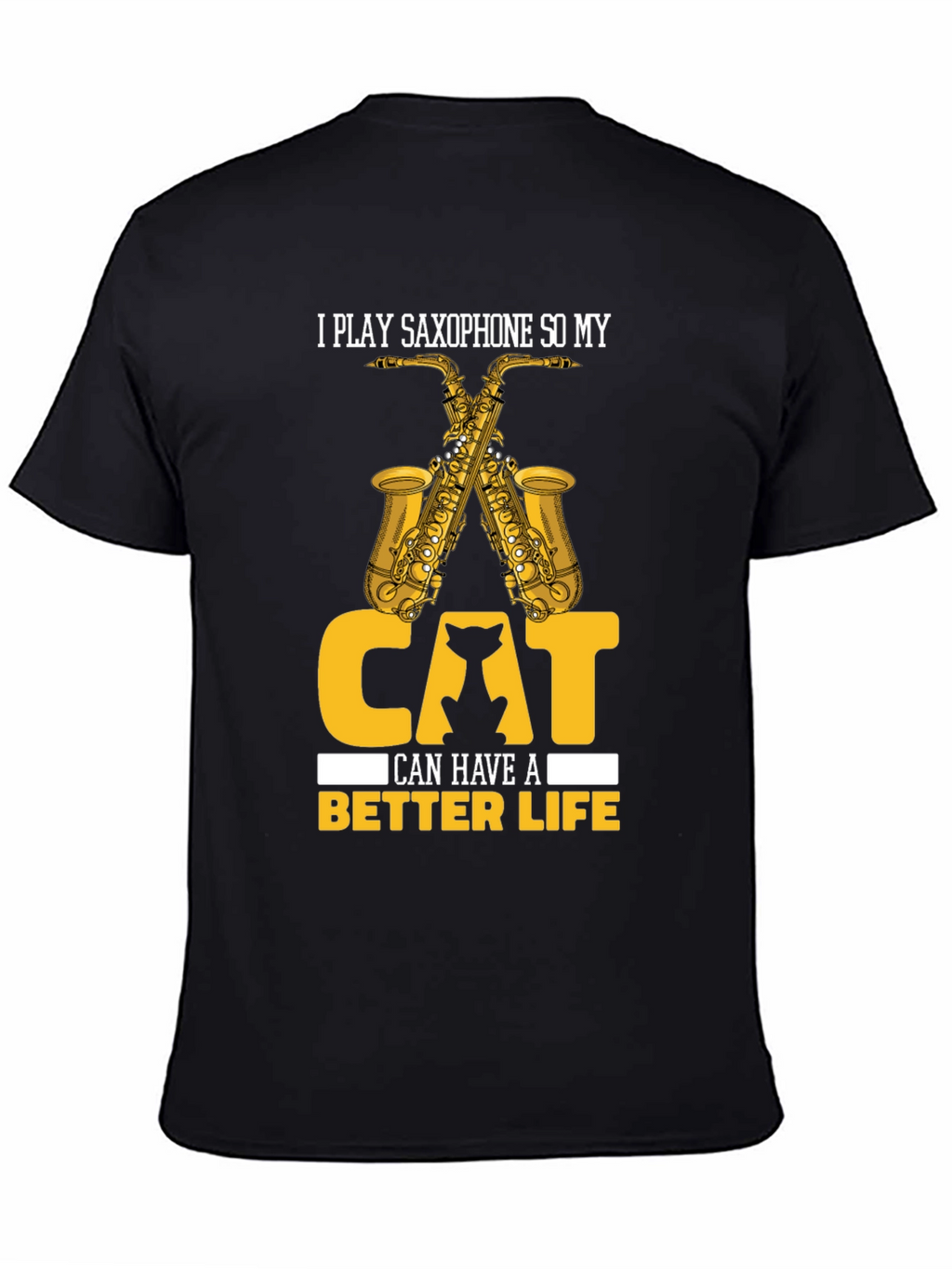 Saxophone Cat Lover T-Shirt - Musician Life
