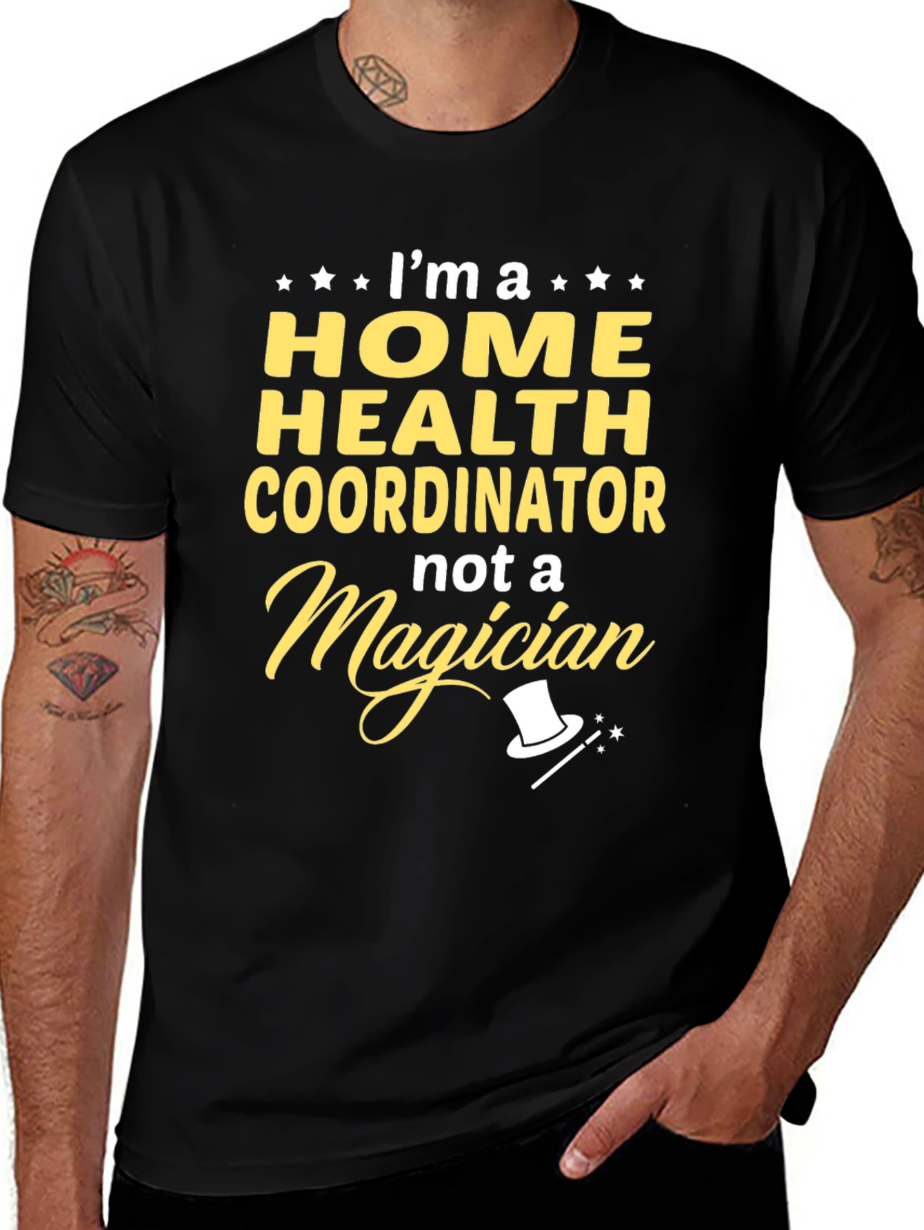 Home Health Coordinator T-Shirt Funny Magician Tee