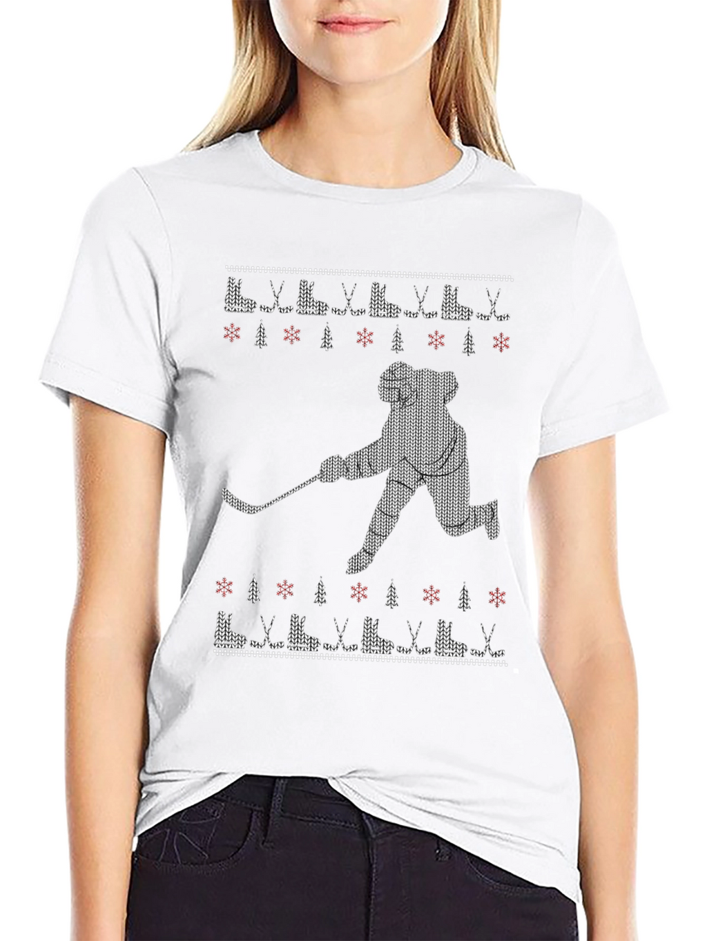 Hockey Ugly Christmas Sweater T-Shirt