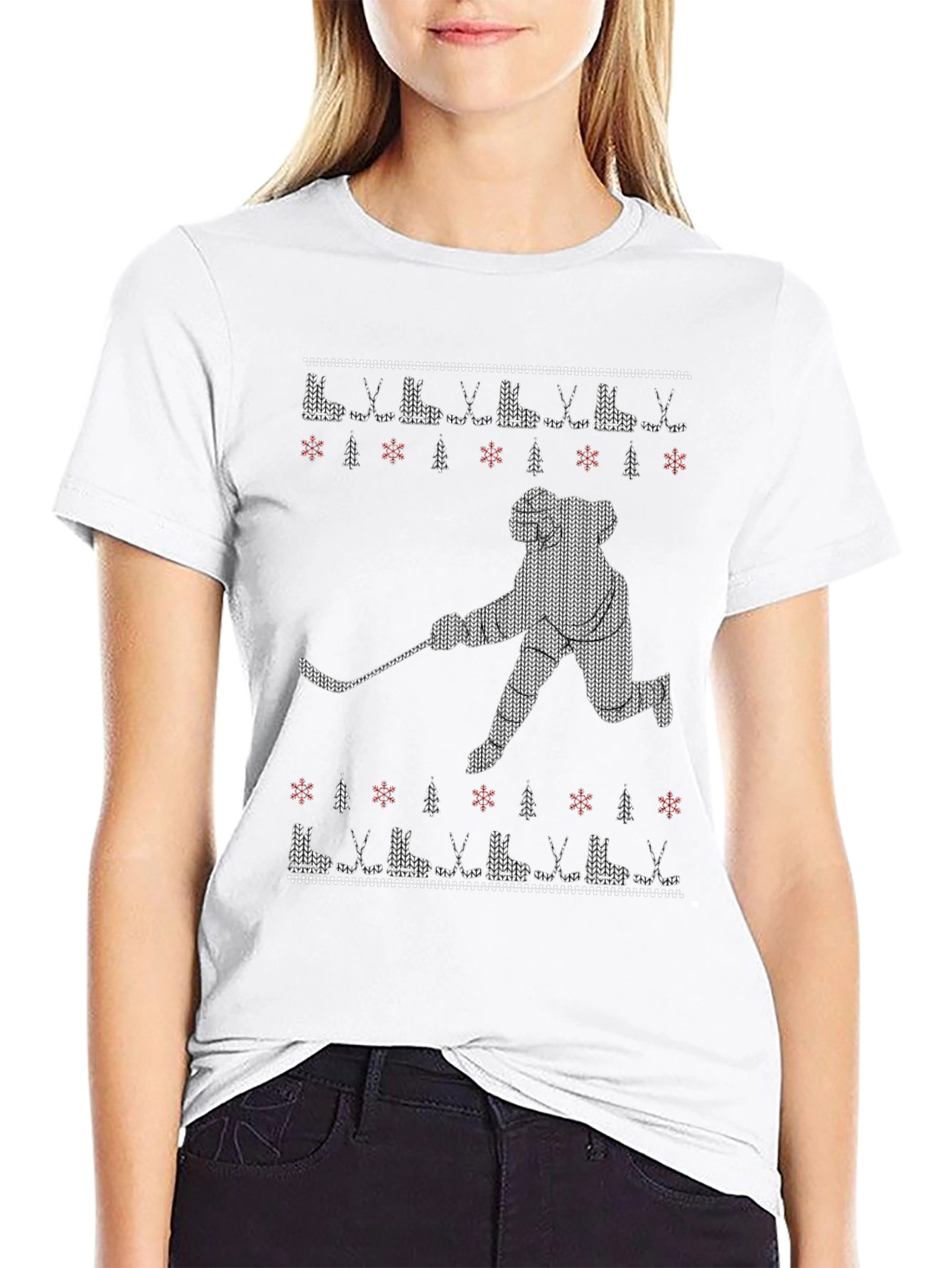 Hockey Ugly Christmas Sweater T-Shirt
