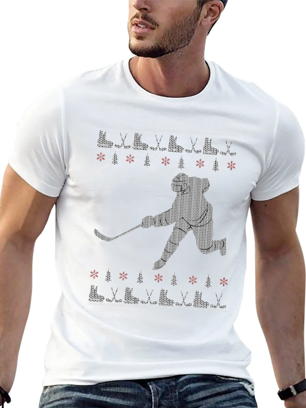 Hockey Ugly Christmas Sweater T-Shirt