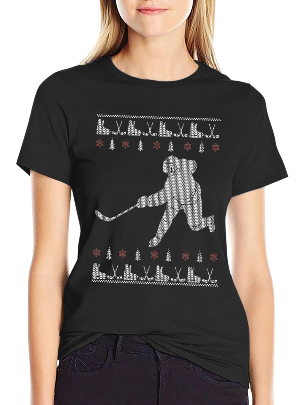 Hockey Ugly Christmas Sweater T-Shirt