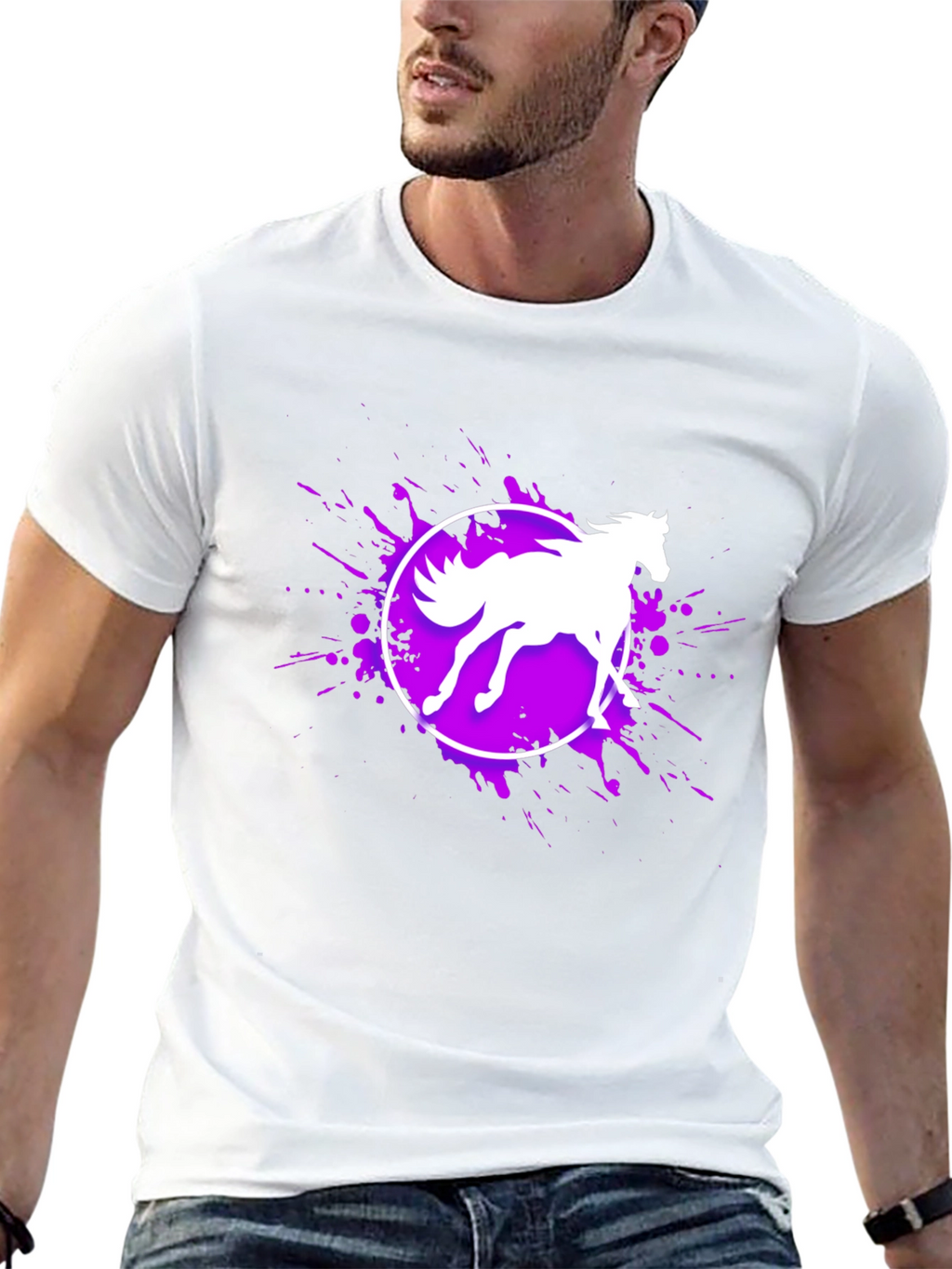 Horse Graphic Black T-Shirt