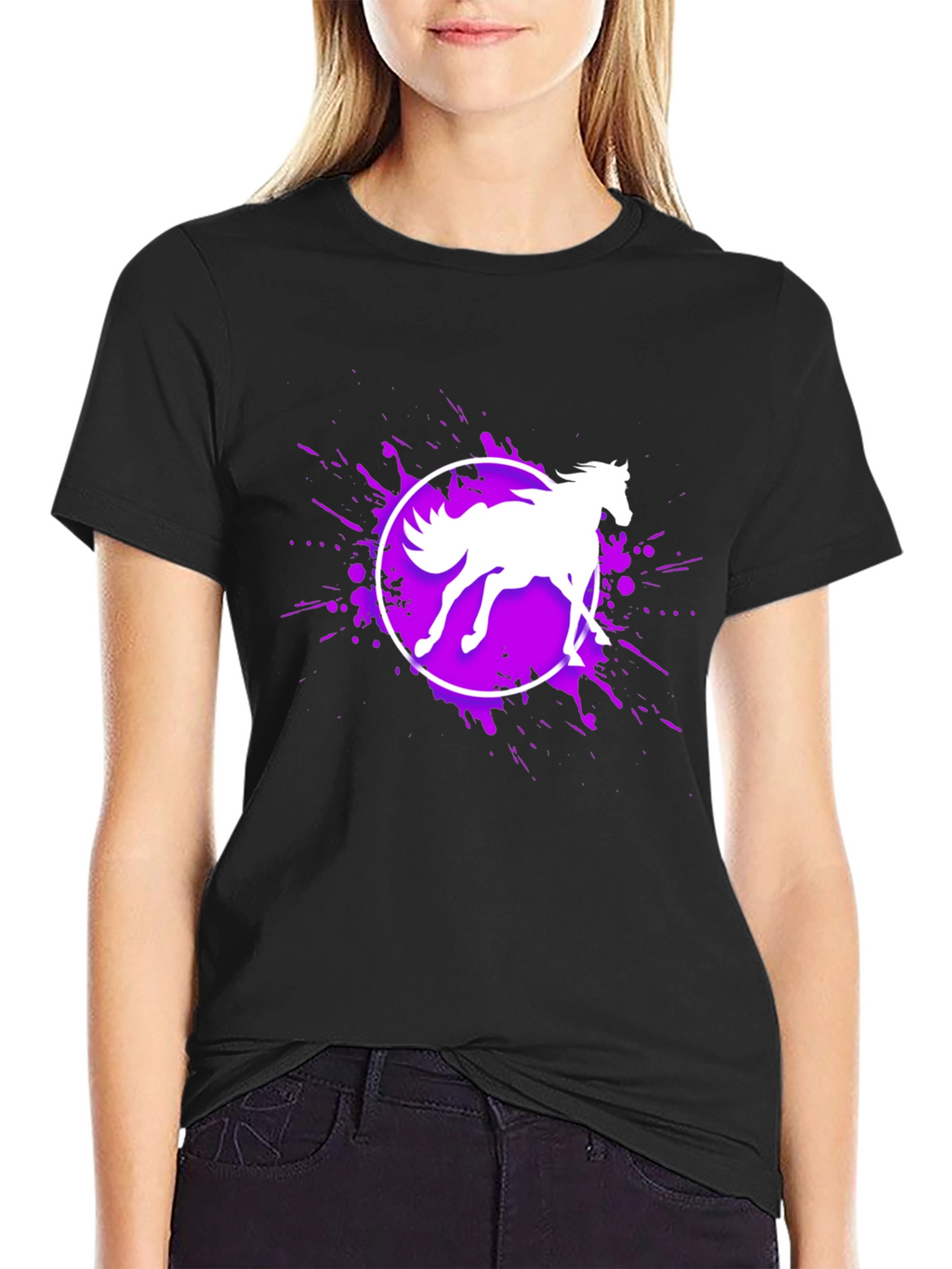 Horse Graphic Black T-Shirt