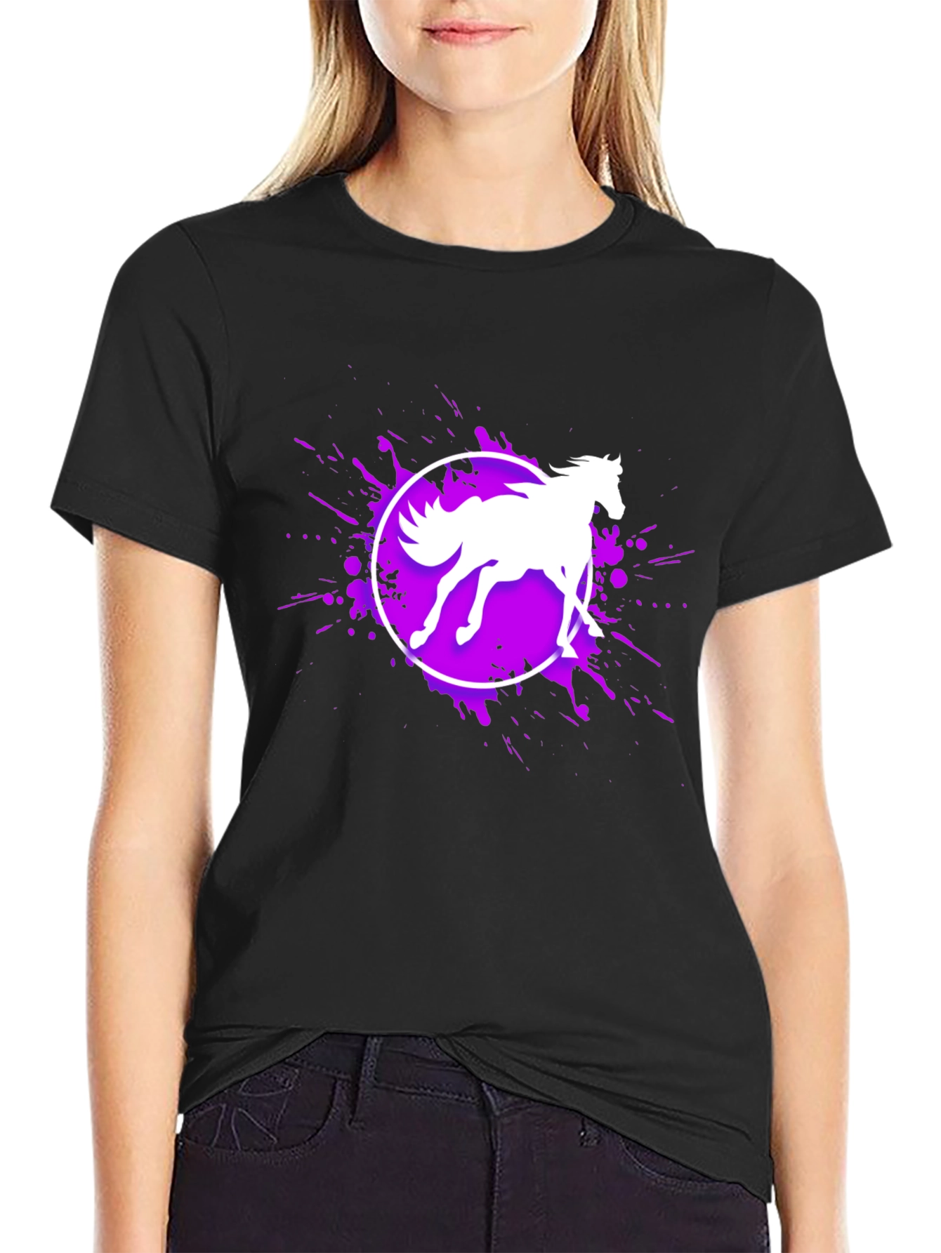 Horse Graphic Black T-Shirt