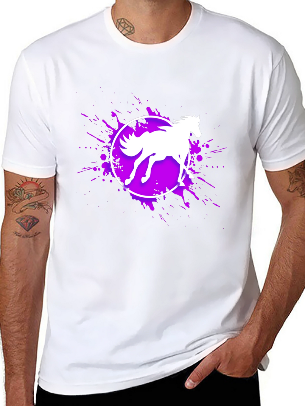 Horse Graphic Black T-Shirt