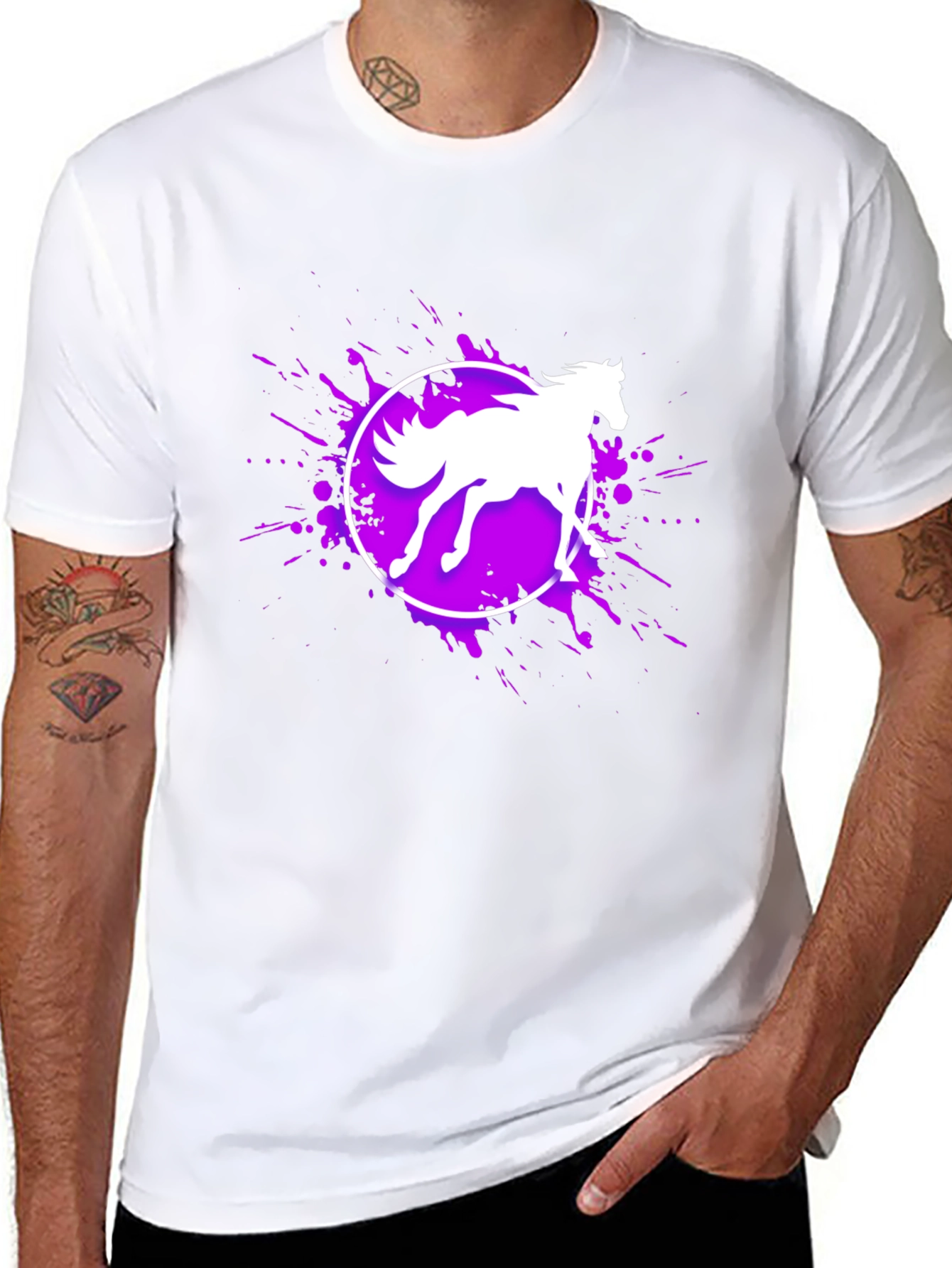 Horse Graphic Black T-Shirt