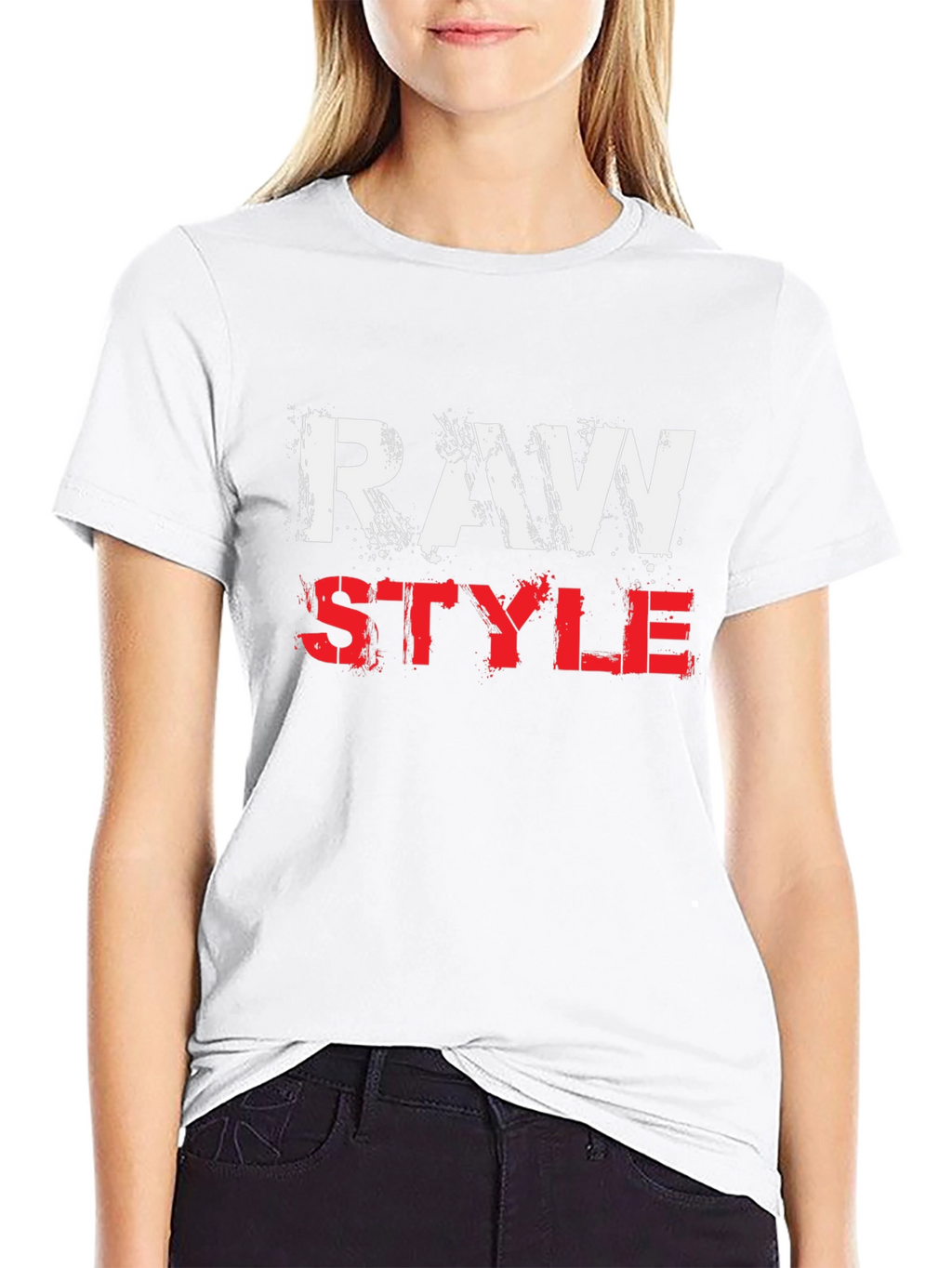 Raw Style Graphic Print T-Shirt